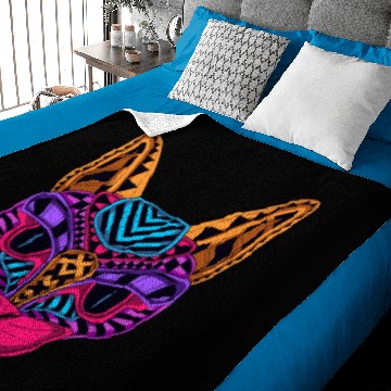 Discover Black Neon Cat Baby Blankets