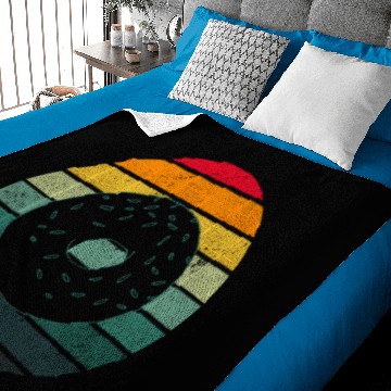 Discover Retro Bagel Baby Blankets