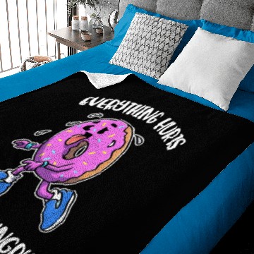 Discover Everything Hurts And Im Hungry Funny Marathon Gift Baby Blankets