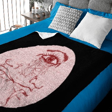Discover Two face, red face Baby Blankets