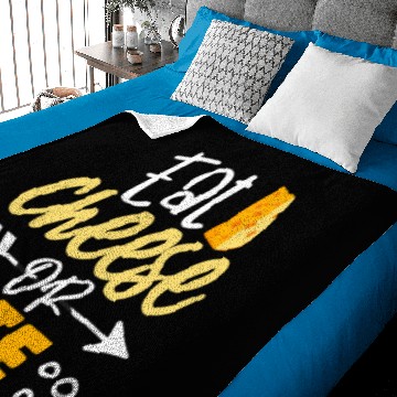 Discover Eat cheese or die Baby Blankets