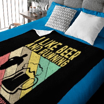 Discover Running Runner, Run, Beer, Drinking Baby Blankets