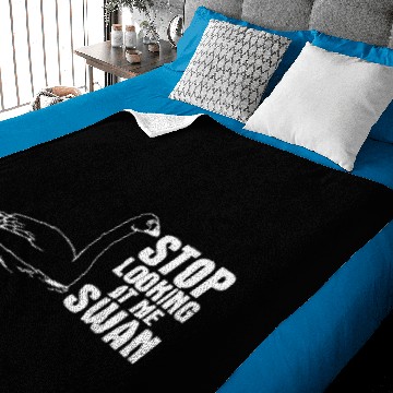 Discover STOP LOOKING AT ME SWAN Baby Blankets