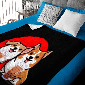 Discover BOBA MILK TEA CORGI 4500x5400 Baby Blankets