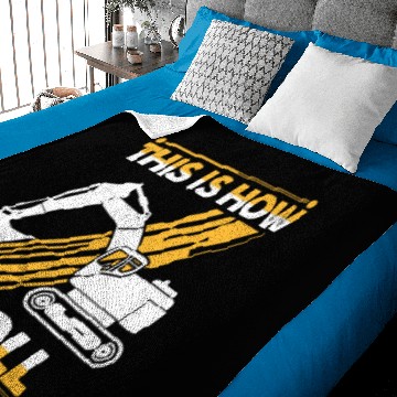 Discover Excavator operator roll heavyweight machine dirt Baby Blankets