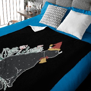 Discover Santa Black Cat Tangled Up In Christmas Tree Light Baby Blankets