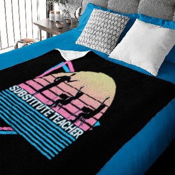 Discover Substitute Teacher Retro Baby Blankets