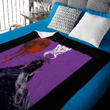 Discover Blood moon rising Baby Blankets