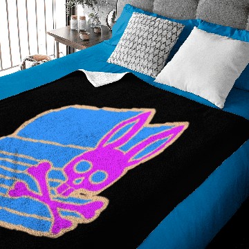 Discover Retro Psycho Bunny 3D Funny 3D Baby Blankets