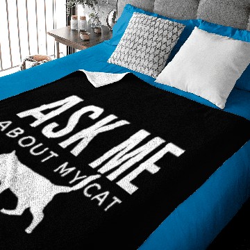Discover Ask me about my cat Baby Blankets