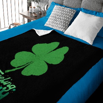 Discover Irish Feeling Lucky four leaf Shamrock Baby Blankets