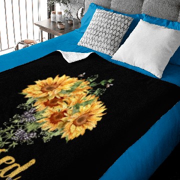 Discover Blessed Sunflower Honey Bees Black Plaid Bow Baby Blankets