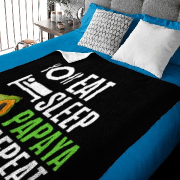 Discover Eat Sleep Papaya Repeat Baby Blankets