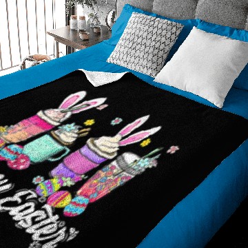 Discover Easter Coffee Bunny Latte Coffee Christian Easter Baby Blankets