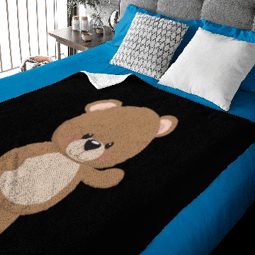 Discover Teddy Bear Waving Baby Blankets