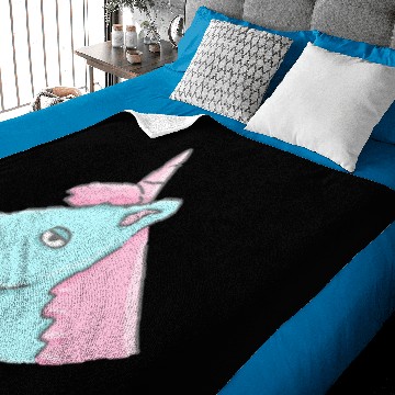 Discover Unicorn head animal icon fantasy Baby Blankets