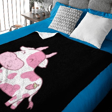 Discover Cute Strawberry Cow Baby Blankets
