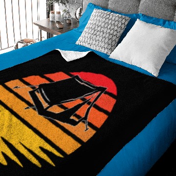 Discover camping retro Baby Blankets