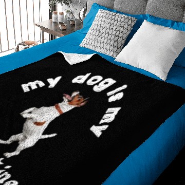 Discover my dog is my valentine Baby Blankets