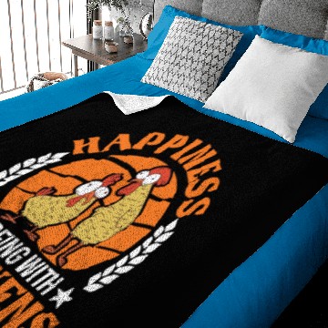 Discover Happiness Is Being With Chickens Chicken Baby Blankets