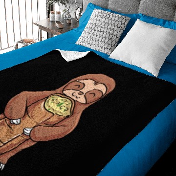 Discover Garlic Bread Sloth Baby Blankets