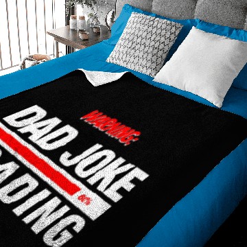 Discover Warning Dad Joke Loading - Funny Motif Baby Blankets