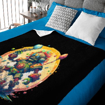 Discover Inca,Maya robot warrior Baby Blankets