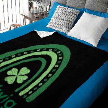 Discover Hedwig Clover Charm Boho Rainbow Baby Blankets