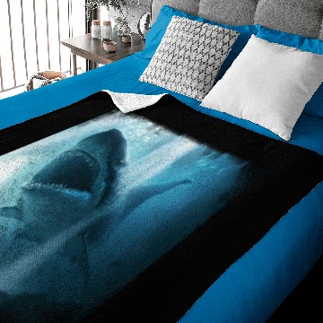Discover Giant Megalodon Shark Baby Blankets