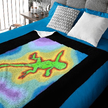 Discover Lime green gecko Baby Blankets