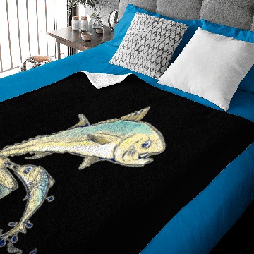 Discover Tuna Fish Escaping a tin can Baby Blankets