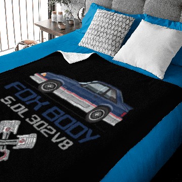Discover FOX BODY Shadow Blue Baby Blankets