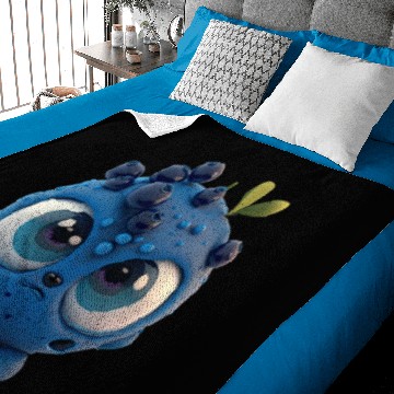 Discover Cute blueberry cartoon character Baby Blankets