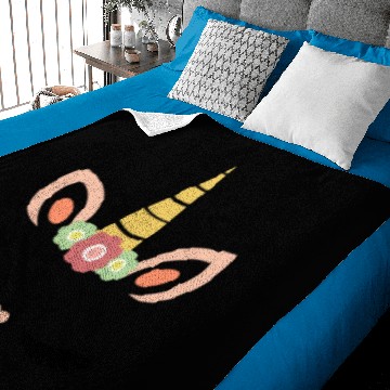 Discover unicorn vector design Baby Blankets