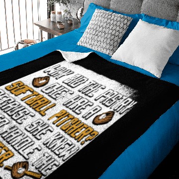 Discover Softball Funny Baby Blankets
