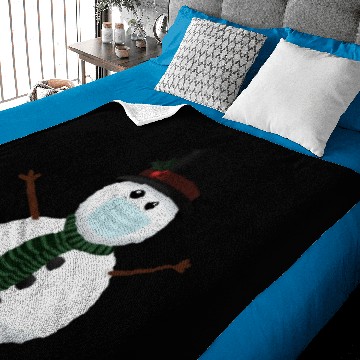 Discover Snowman With A Baby Blankets