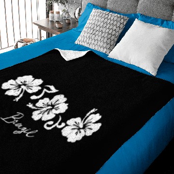 Discover Brazil Hibiscus Flower Baby Blankets