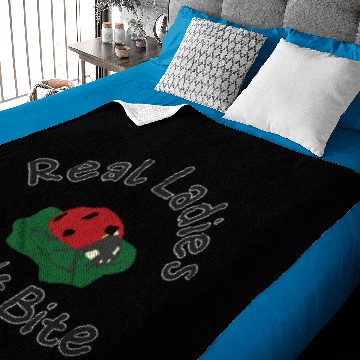 Discover Real Ladies Don't Bite - Ladybug On Leaf Baby Blankets