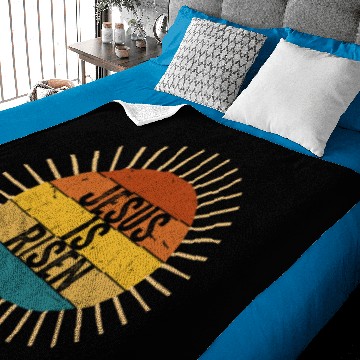 Discover Easter Christian He Is Risen Sun Resurrection Men Baby Blankets