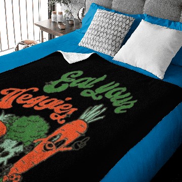 Discover Eat Your Veggies eat veggies Baby Blankets