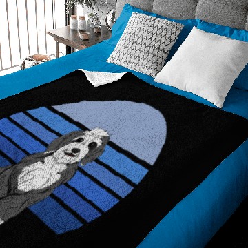 Discover Bernedoodle Retro Blue Baby Blankets