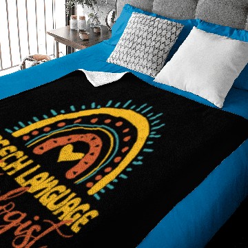 Discover Cute Speech Language Pathologist Rainbow Baby Blankets