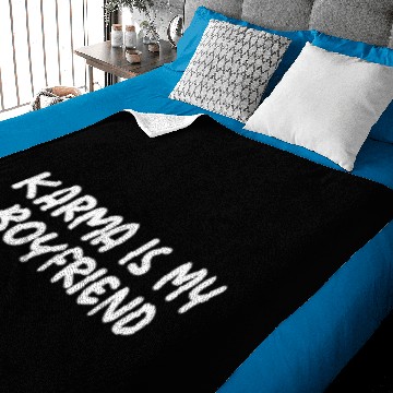 Discover Karma Is My Boyfriend Baby Blankets