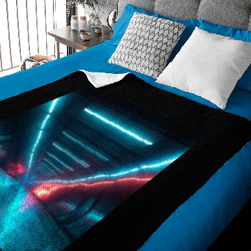 Discover Futuristic Subway Baby Blankets