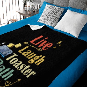 Discover Live Laugh Toaster Bath Baby Blankets