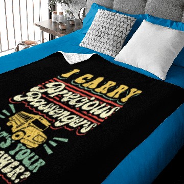 Discover School Bus Driver Vintage I Carry Precious Baby Blankets