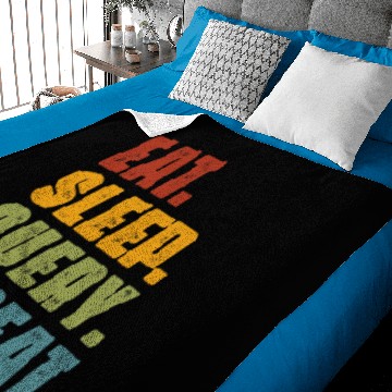 Discover Eat Sleep Query Repeat Database Programmer Baby Blankets