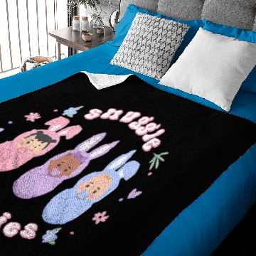 Discover Snuggle Bunnies Easter NICU LD Nurse Life Happy Ea Baby Blankets