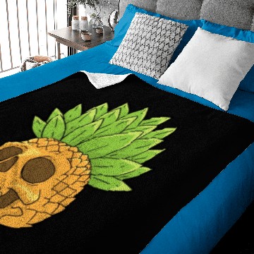 Discover Pineapple Skull Baby Blankets