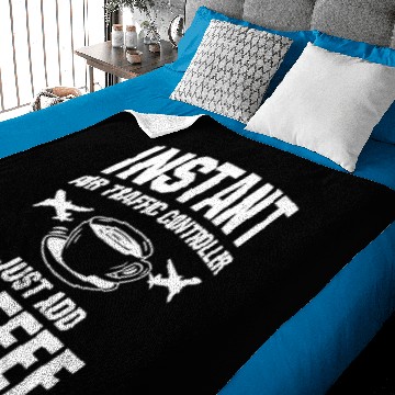 Discover Funny Air Traffic Controller And Coffee Lover Baby Blankets